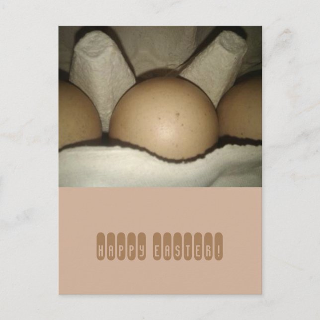 Tarjeta de Cartón de Huevos Felices de Pascua (Anverso)