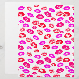 Tarjeta de cartulina con patrón de lápiz labial Co