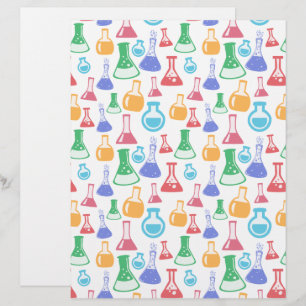 Tarjeta de cartulina de patrones de ciencia / quím