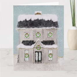 Tarjeta de casa de Navidades personalizados