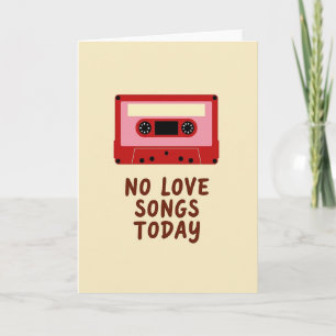 Tarjeta de Casete Sin Canciones de Amor Hoy