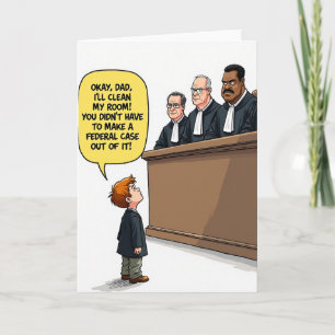 Tarjeta de Caso Federal de Papá Divertido