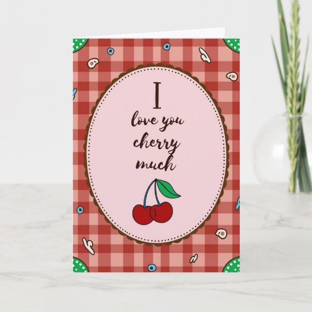 Tarjeta de castigo de cereza de amor rojo (Anverso)
