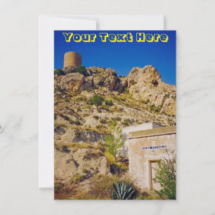 Tarjeta de castillo de España personalizable