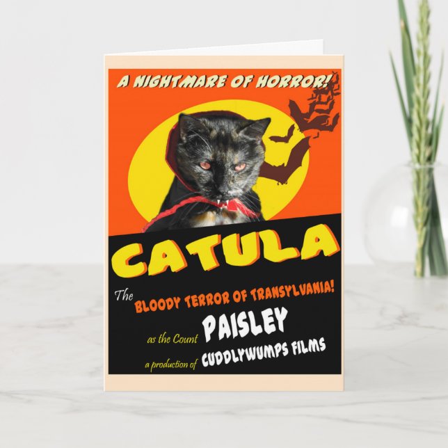 Tarjeta de Catula Halloween (Anverso)