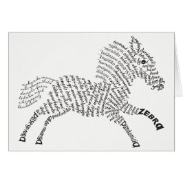 Tarjeta de cebra de mundo