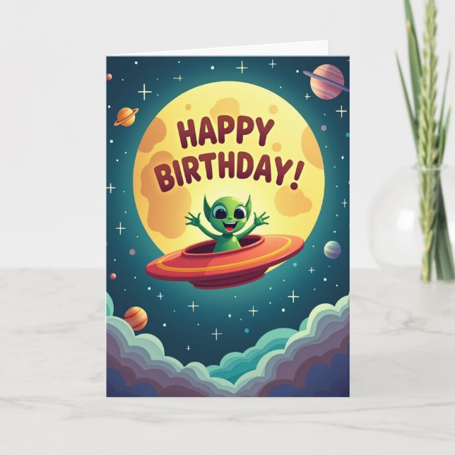 Tarjeta de Celebración Alien (Anverso)