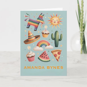 Tarjeta de Celebración Boho Divertida al Aire Libr