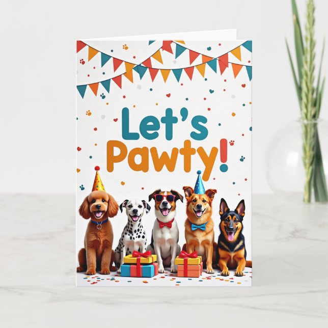 Tarjeta de Celebración Canina (Anverso)