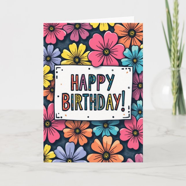 Tarjeta de Celebración Colorida (Anverso)