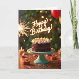 Tarjeta de Celebración con Bengala