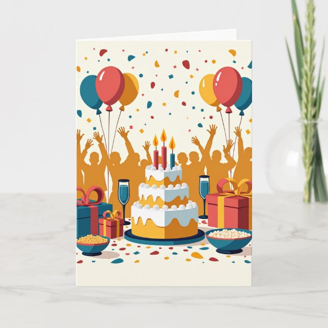 Tarjeta de Celebración con Confeti (Anverso)