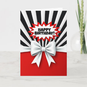 Tarjeta de Celebración con Lazo de Satén