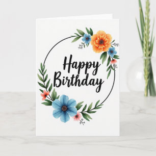 Tarjeta de Celebración con Letra Elegante