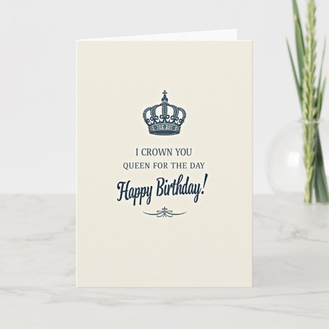 Tarjeta de Celebración Coronada (Anverso)