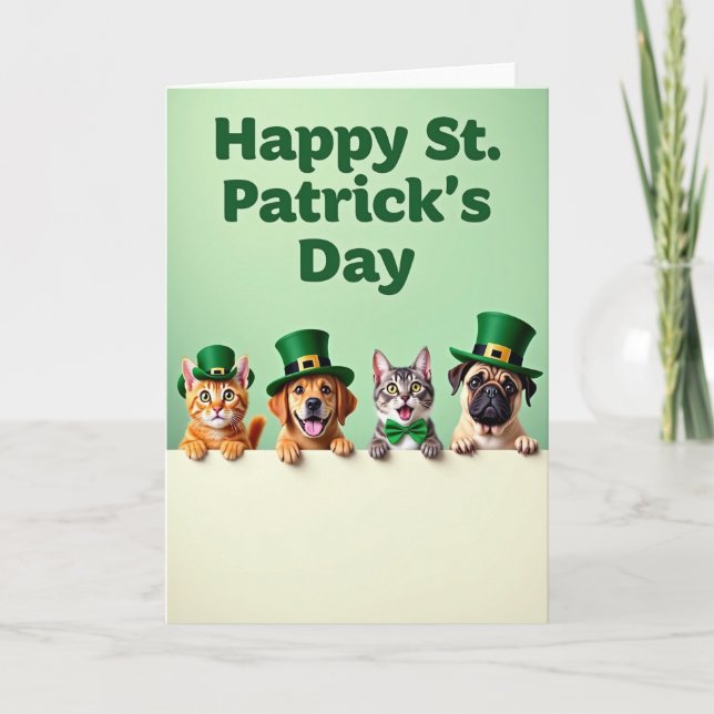 Tarjeta de Celebración de Amigos Animales (Anverso)