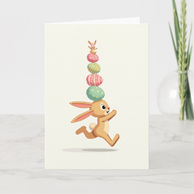Tarjeta de Celebración de Amigos Conejos (Anverso)
