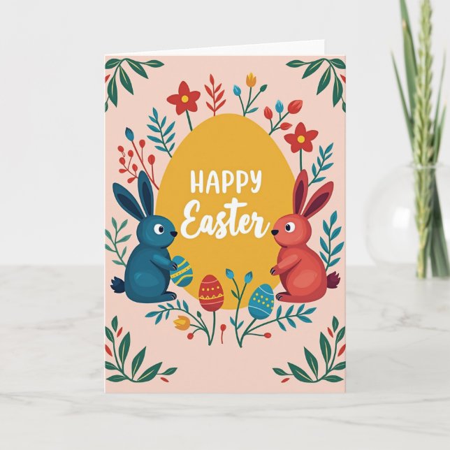 Tarjeta de Celebración de Animal Ovalado (Anverso)
