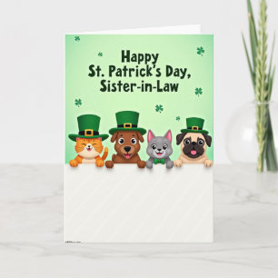 Tarjeta de Celebración de Animales Festivos