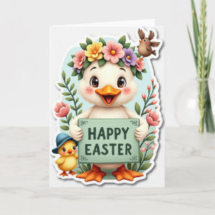 Tarjeta de Celebración de Aves de Primavera