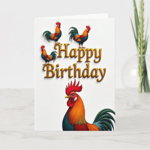 Tarjeta de Celebración de Aves Doradas