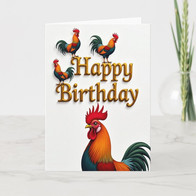Tarjeta de Celebración de Aves Doradas (Anverso)