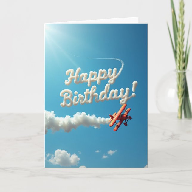 Tarjeta de Celebración de Avión Rojo (Anverso)