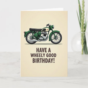 Tarjeta de Celebración de Bicicleta Verde