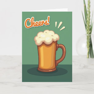 Tarjeta de Celebración de Cerveza con Jarra de Che