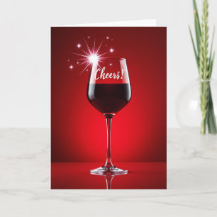 Tarjeta de Celebración de Cheers Rojo