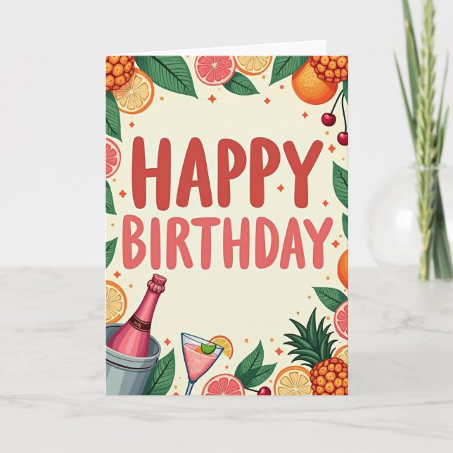 Tarjeta de Celebración de Cítricos (Anverso)