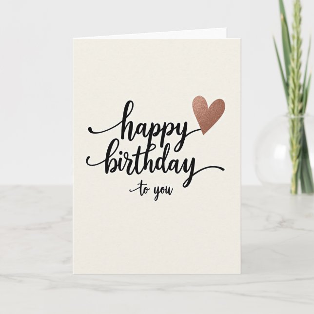 Tarjeta de Celebración de Corazón de Rosa (Anverso)