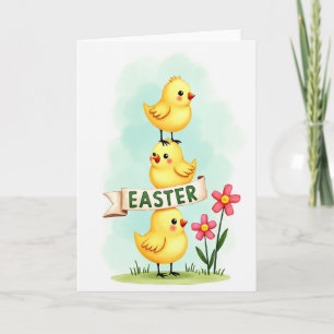 Tarjeta de Celebración de Crías Esponjosas