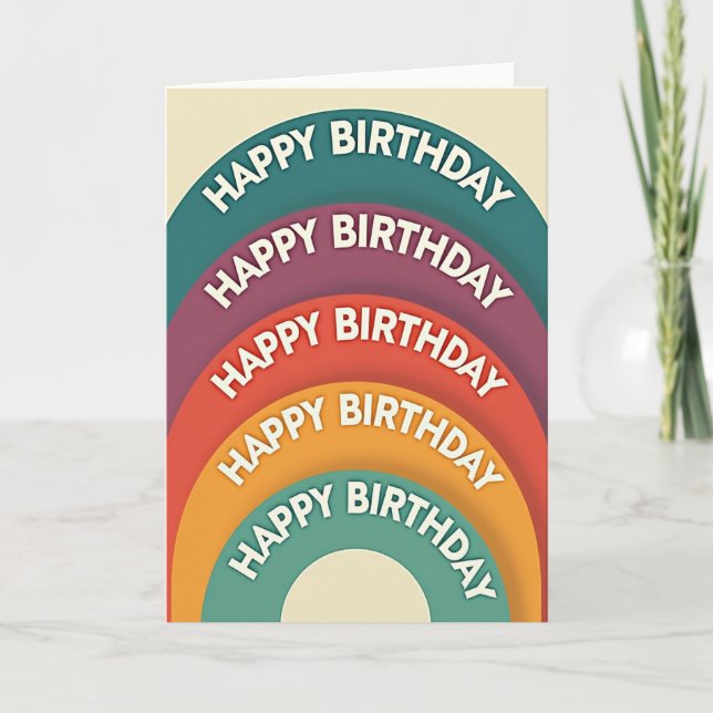 Tarjeta de Celebración de Cumpleaños de Arc (Anverso)