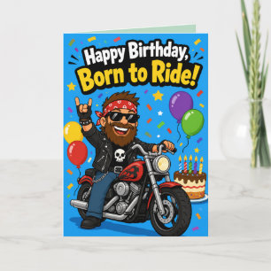 Tarjeta de Celebración de Cumpleaños para Motocicl