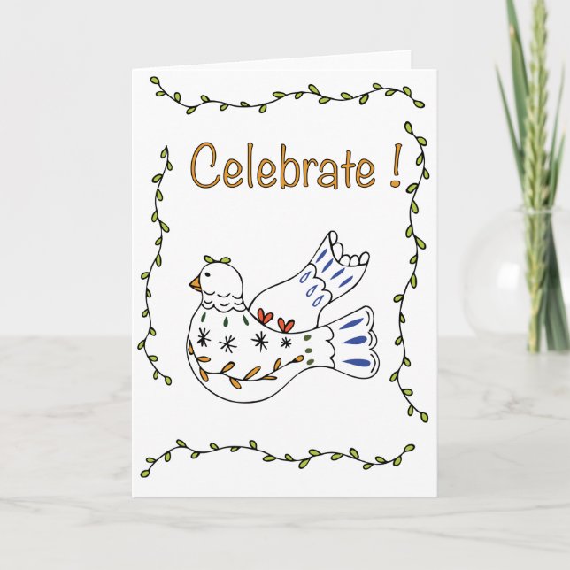 Tarjeta de celebración de Dove (Anverso)