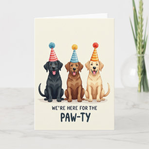 Tarjeta de Celebración de Fiesta de Perros