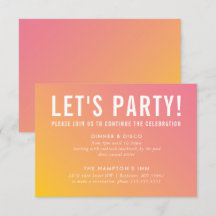 TARJETA DE CELEBRACIÓN DE FIESTA gradiente rosa am
