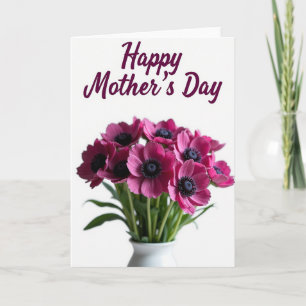 Tarjeta de Celebración de Flor Rayada