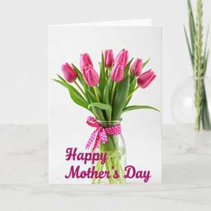 Tarjeta de Celebración de Florales Frescos