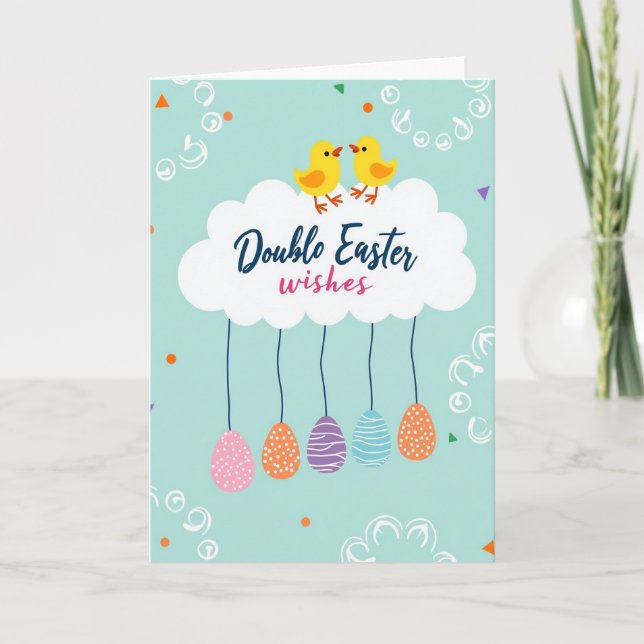 Tarjeta de Celebración de Forma de Nube (Anverso)