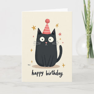 Tarjeta de Celebración de Gato Juguetón