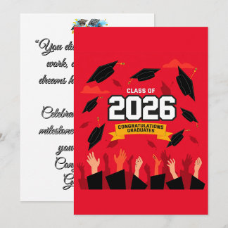 Tarjeta de Celebración de Graduación de la Clase d