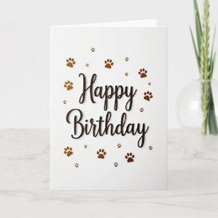 Tarjeta de Celebración de Huella de Pata
