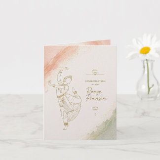 Tarjeta de Celebración de Kuchipudi Ranga Pravesam