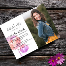 Tarjeta de Celebración de la Vida con Foto de Dien