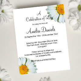 Tarjeta de Celebración de la Vida de Margarita Bla
