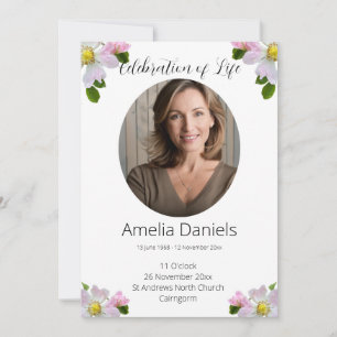 Tarjeta de Celebración de la Vida de Rosa Silvestr
