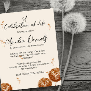 Tarjeta de Celebración de la Vida de Semillas de D
