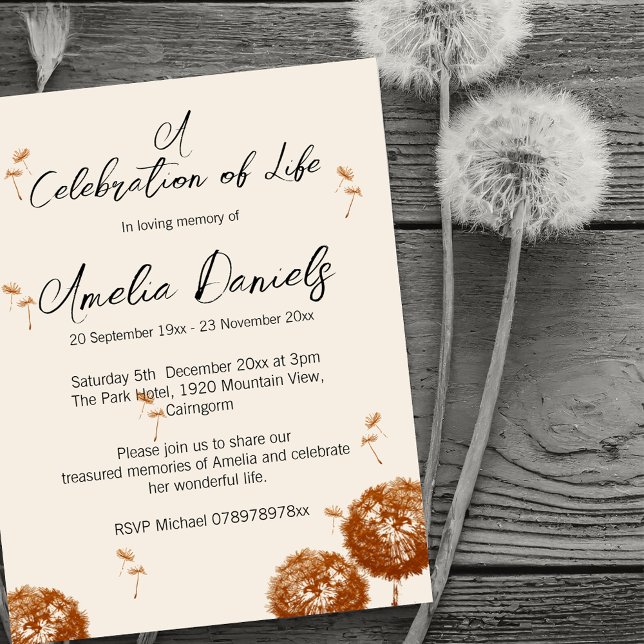 Tarjeta de Celebración de la Vida de Semillas de D (Subido por el creador)